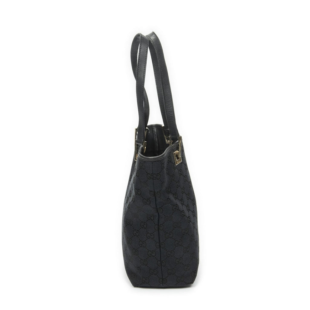 Gucci Small Bucket Tote Black GG Canvas — view 3