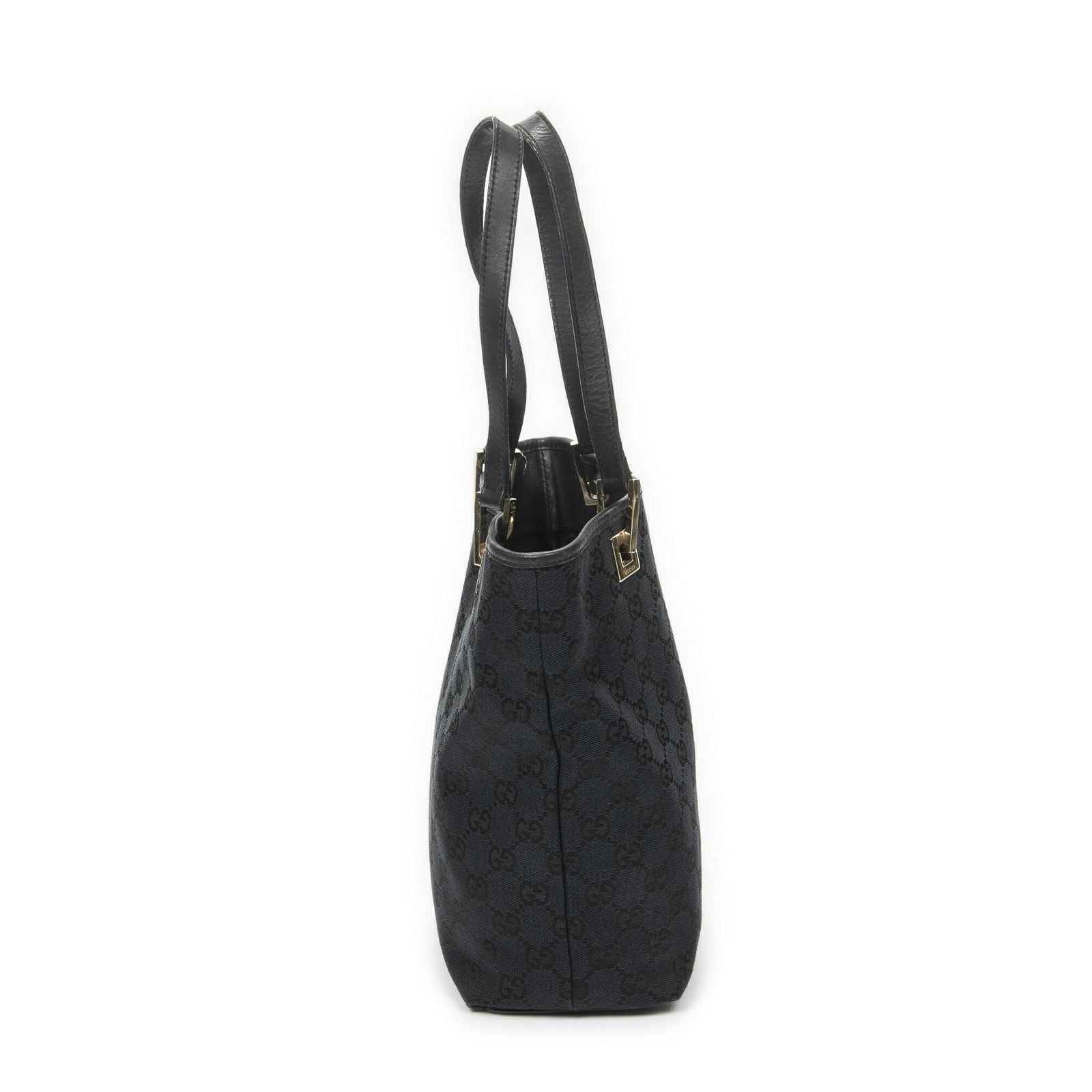 Gucci Small Bucket Tote Black GG Canvas — view 3