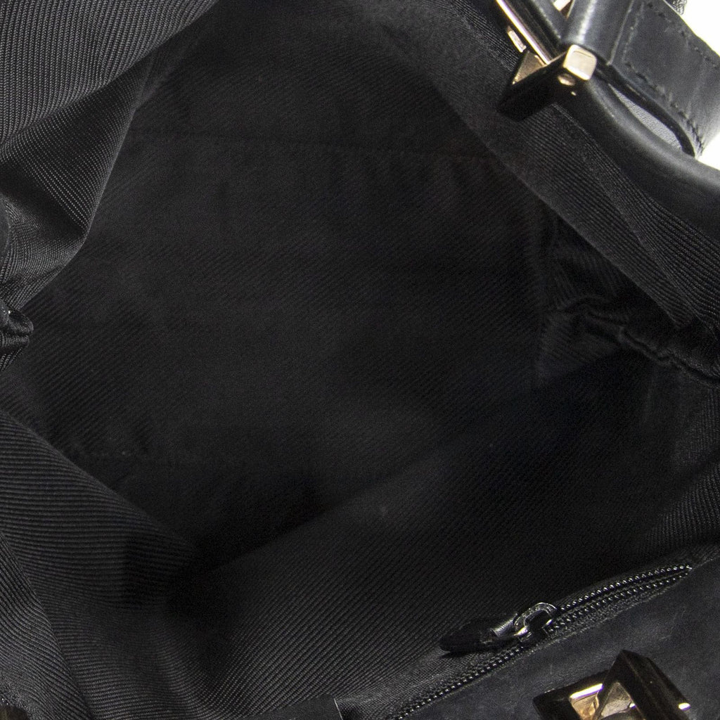 Gucci Small Bucket Tote Black GG Canvas — view 9