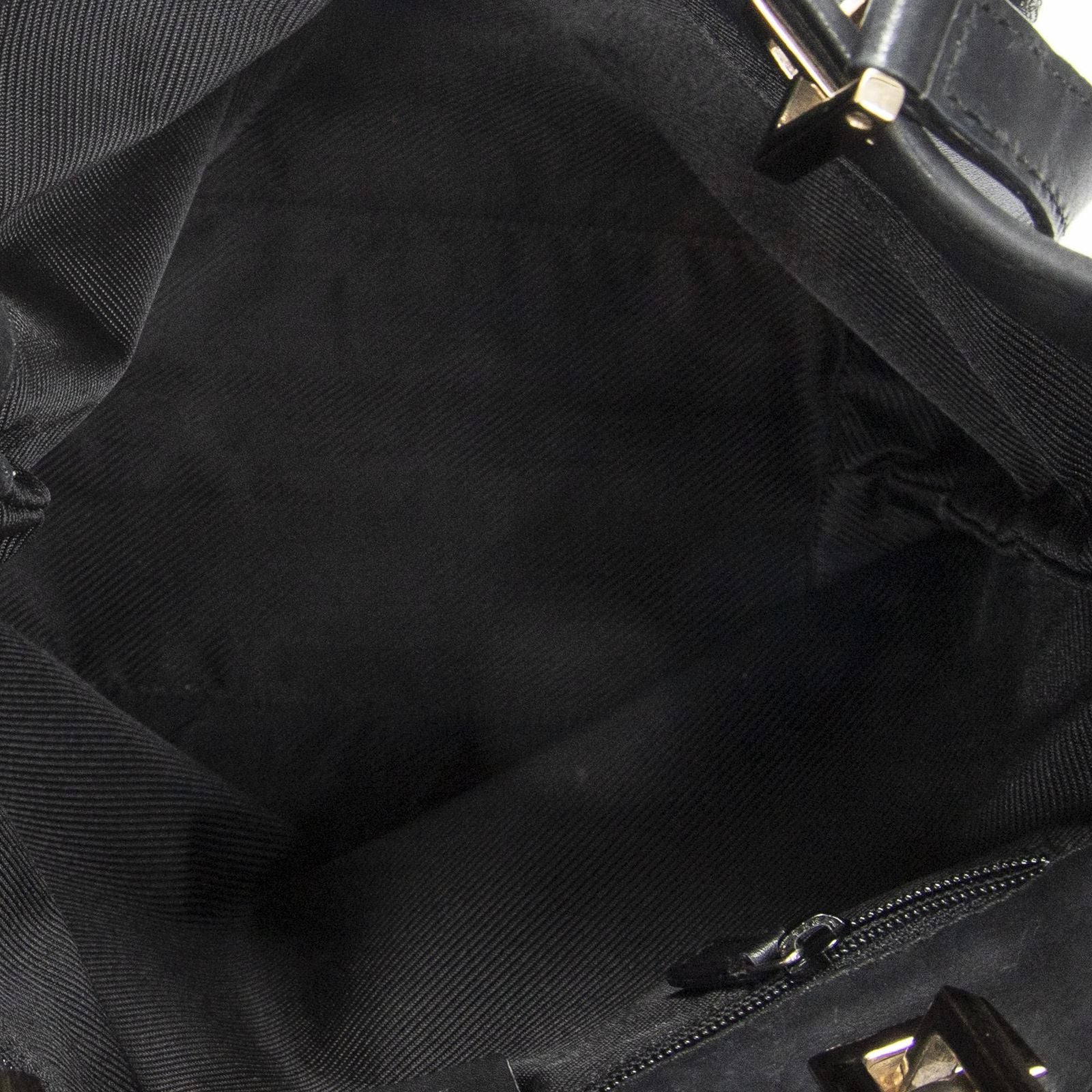 Gucci Small Bucket Tote Black GG Canvas — view 9