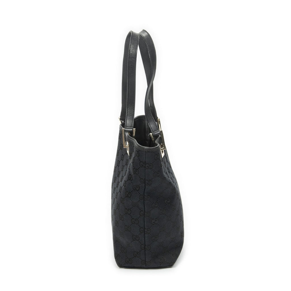 Gucci Small Bucket Tote Black GG Canvas — view 4
