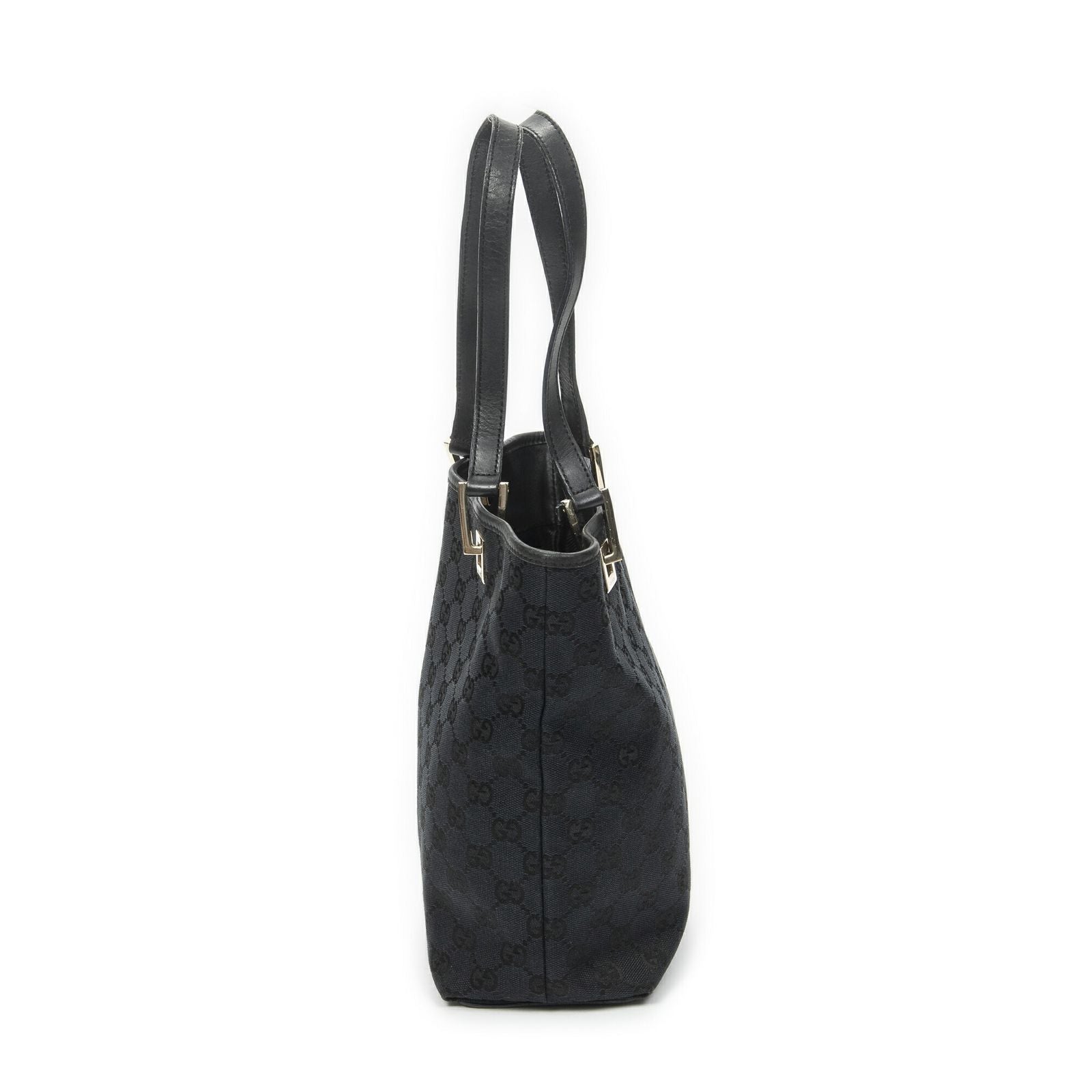 Gucci Small Bucket Tote Black GG Canvas — view 4