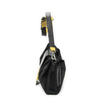 Fendi Large Convertible Baguette Belt Bag Black Pecan Striped Canvas — view 3
