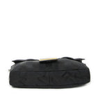Fendi Large Convertible Baguette Belt Bag Black Pecan Striped Canvas — view 6