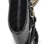 Gucci Small Emily Chain Bag Black Micro Guccissima Leather — view 7
