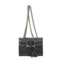 Gucci Small Emily Chain Bag Black Micro Guccissima Leather