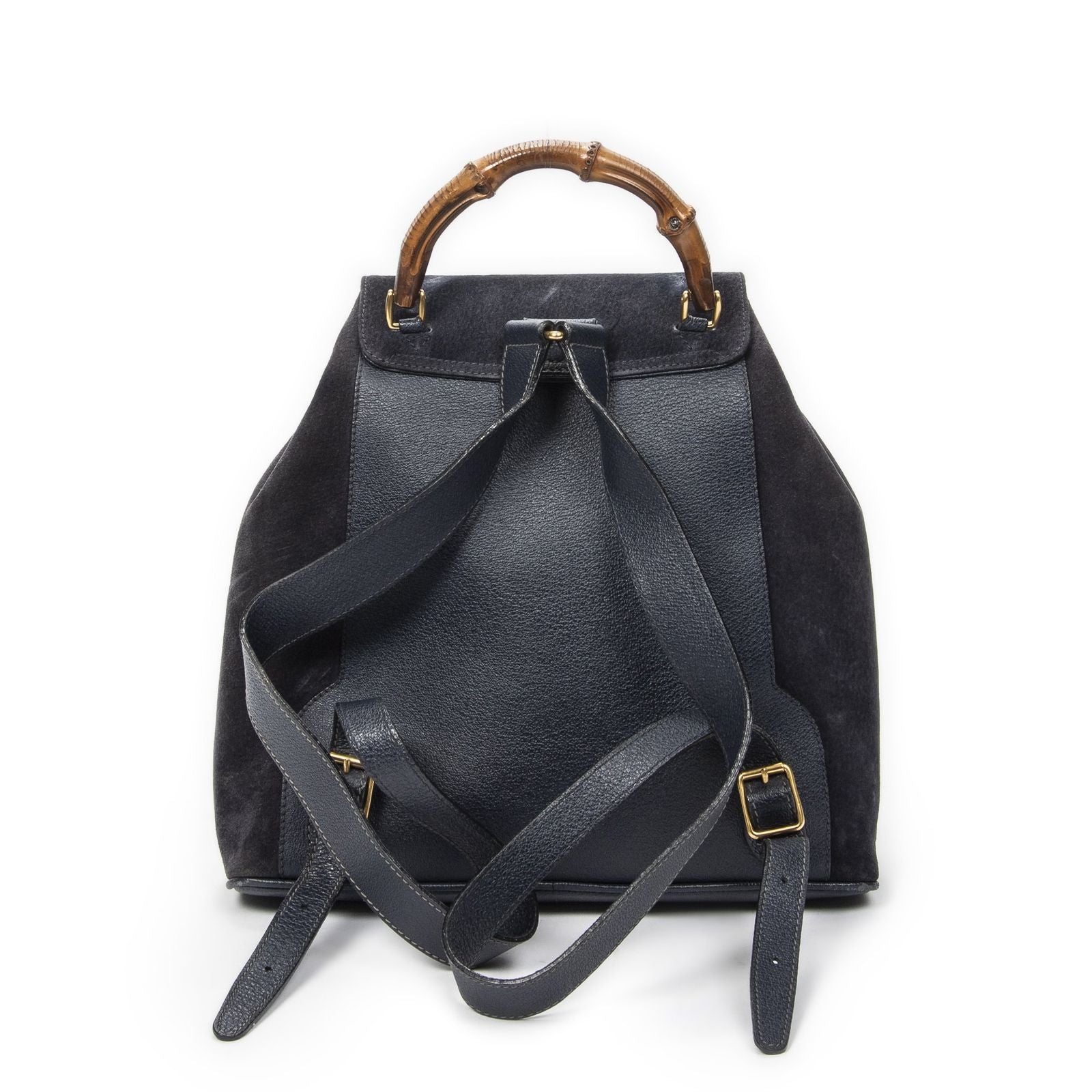 Gucci Rajibanbu Backpack Navy Suede Leather — view 5