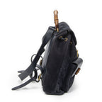 Gucci Rajibanbu Backpack Navy Suede Leather — view 4