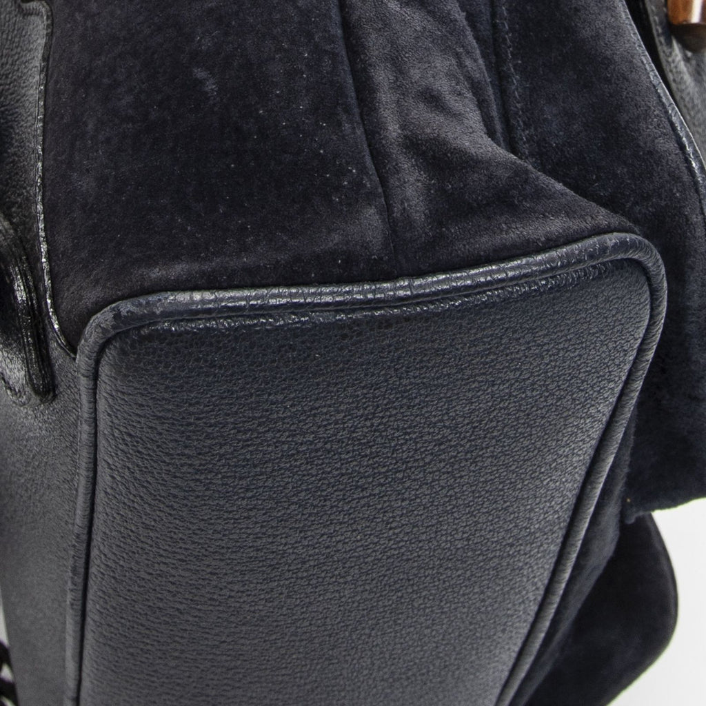 Gucci Rajibanbu Backpack Navy Suede Leather — view 7