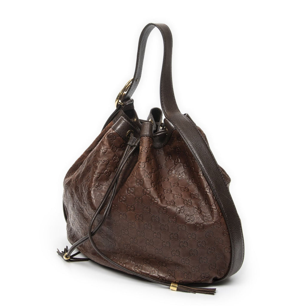Gucci Interlocking Icon Hobo Brown Guccissima — view 2