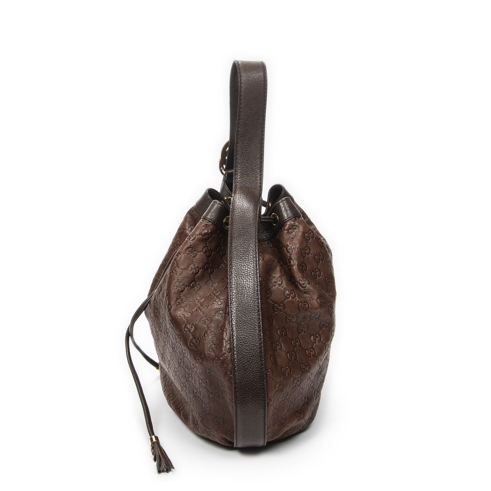 Gucci Interlocking Icon Hobo Brown Guccissima — view 3