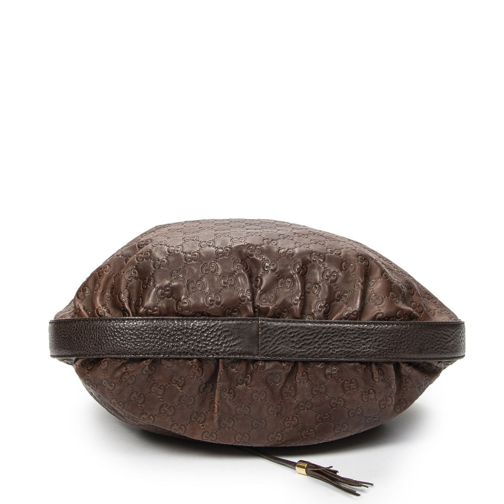 Gucci Interlocking Icon Hobo Brown Guccissima — view 6