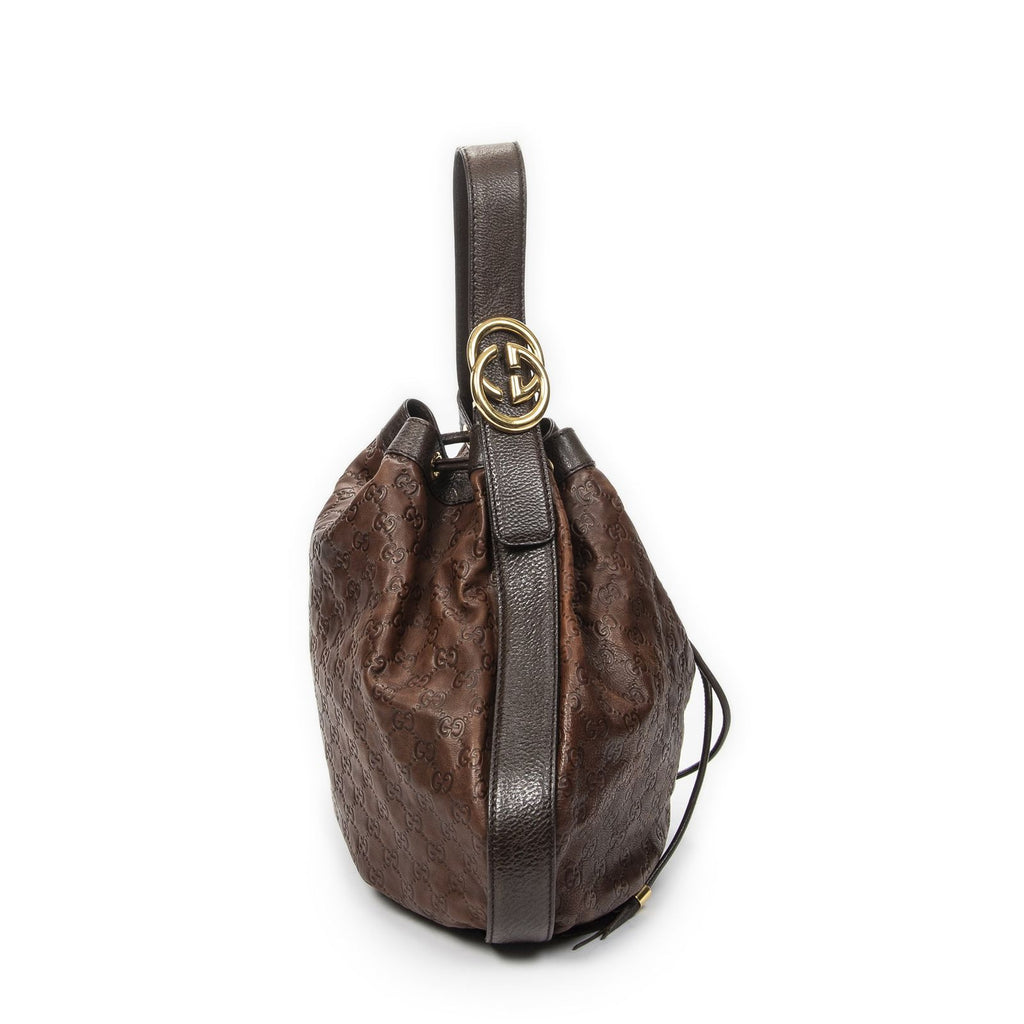 Gucci Interlocking Icon Hobo Brown Guccissima — view 4
