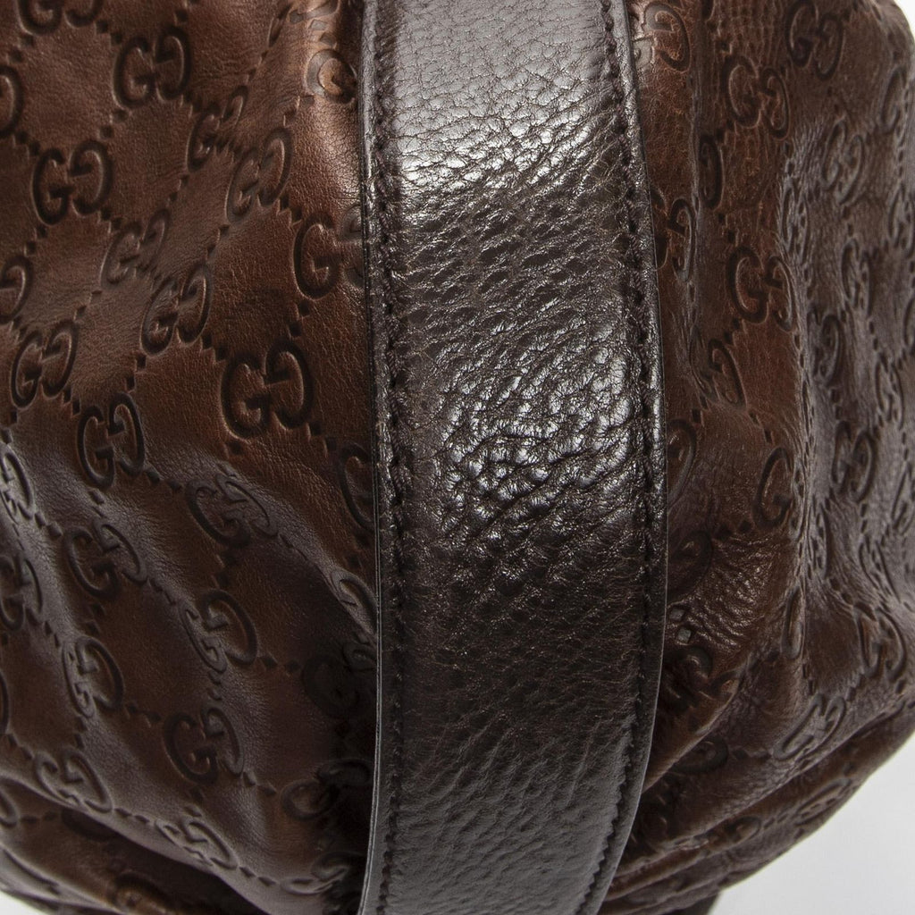Gucci Interlocking Icon Hobo Brown Guccissima — view 8