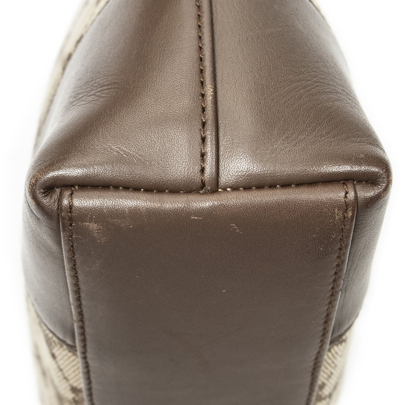 Gucci Vintage GG Shoulder Bag Beige Brown Canvas — view 7