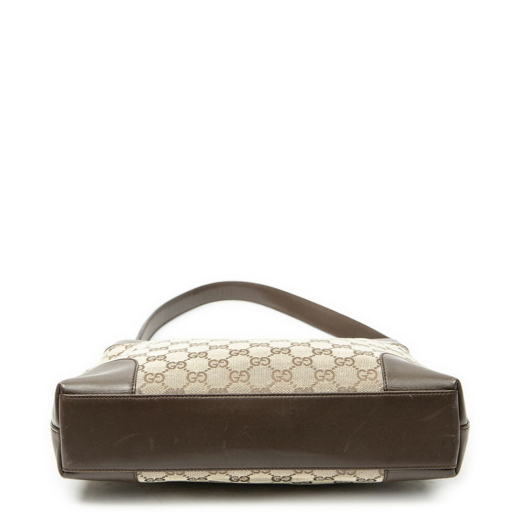 Gucci Vintage GG Shoulder Bag Beige Brown Canvas — view 6