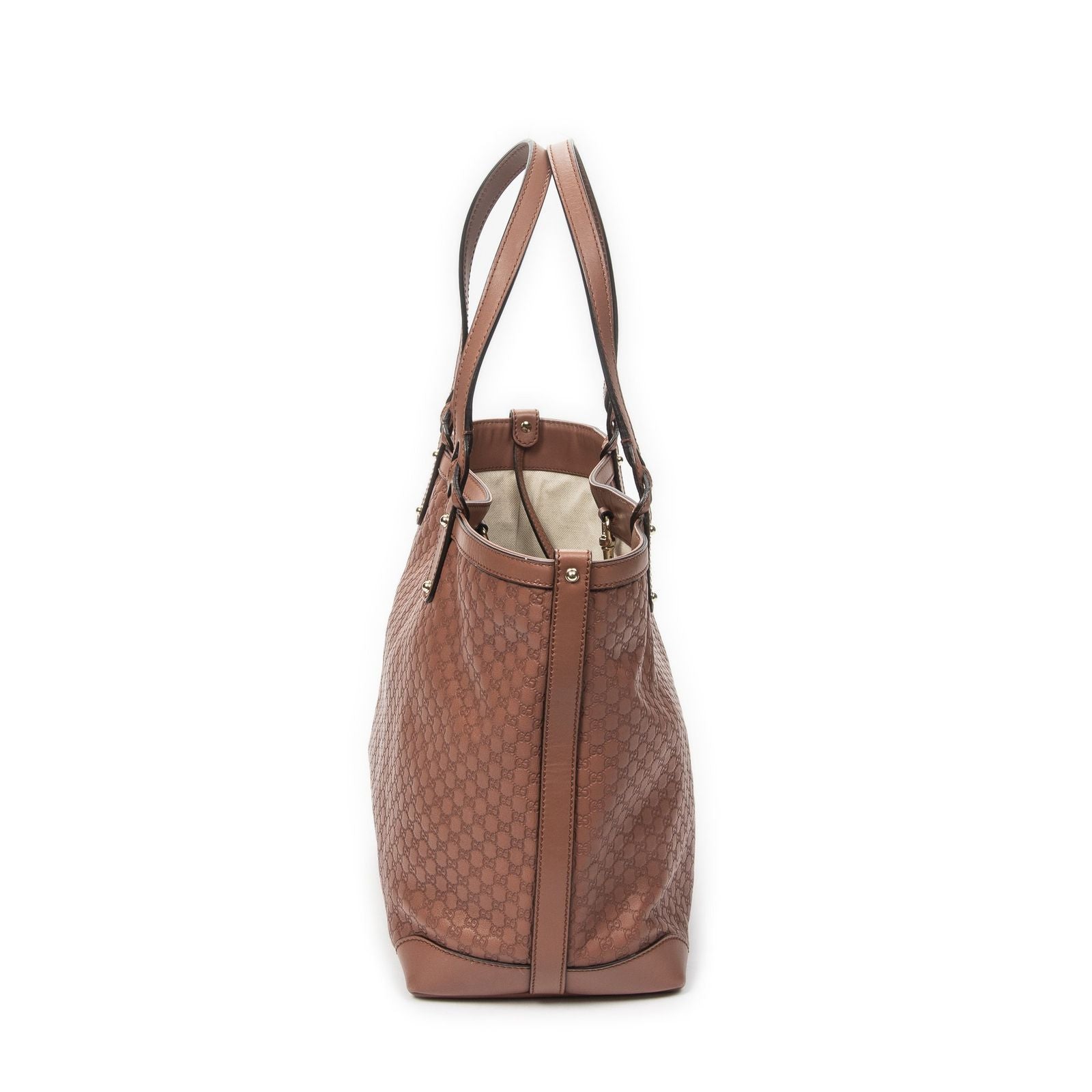 Gucci Craft Tote Light Brown Micro Guccissima Leather — view 3