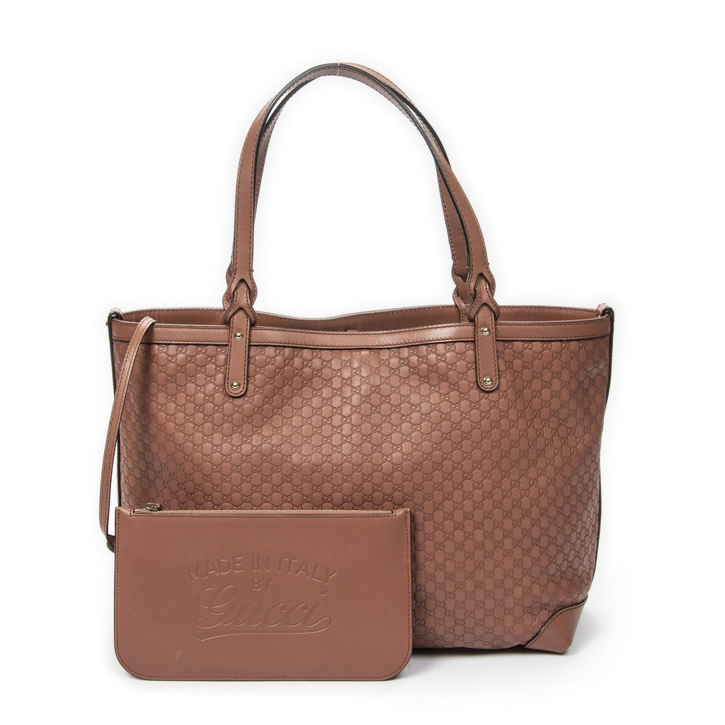 Gucci Craft Tote Light Brown Micro Guccissima Leather