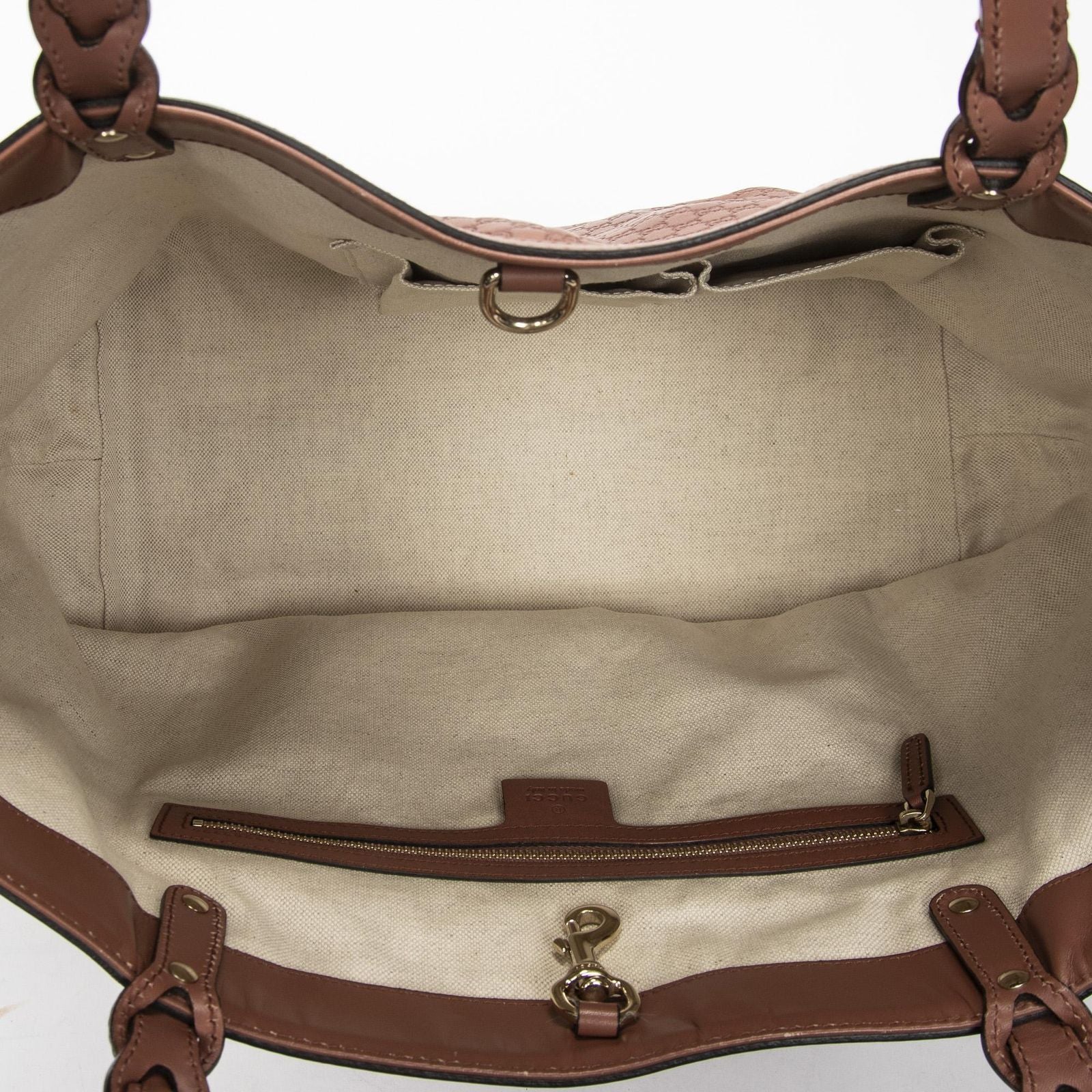 Gucci Craft Tote Light Brown Micro Guccissima Leather — view 9