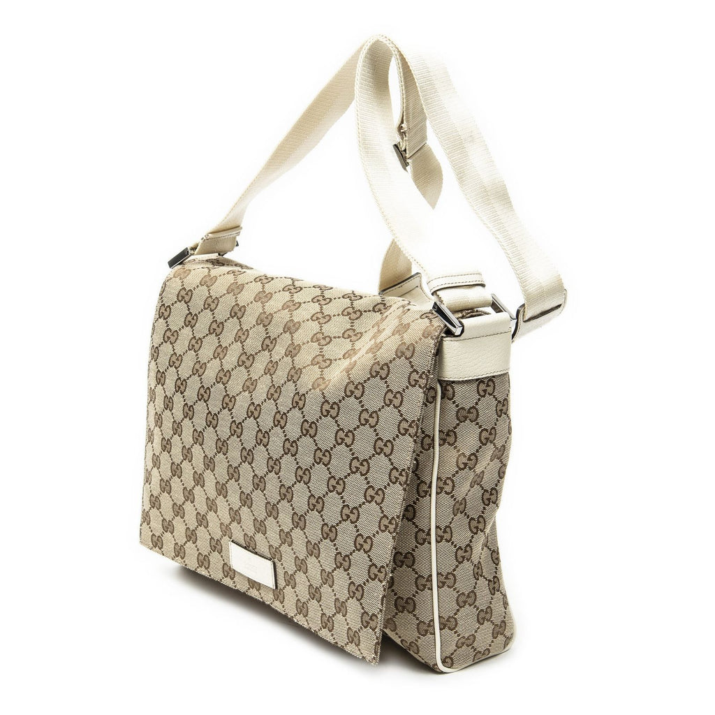 Gucci Flap Messenger Beige Ivory GG Canvas — view 2