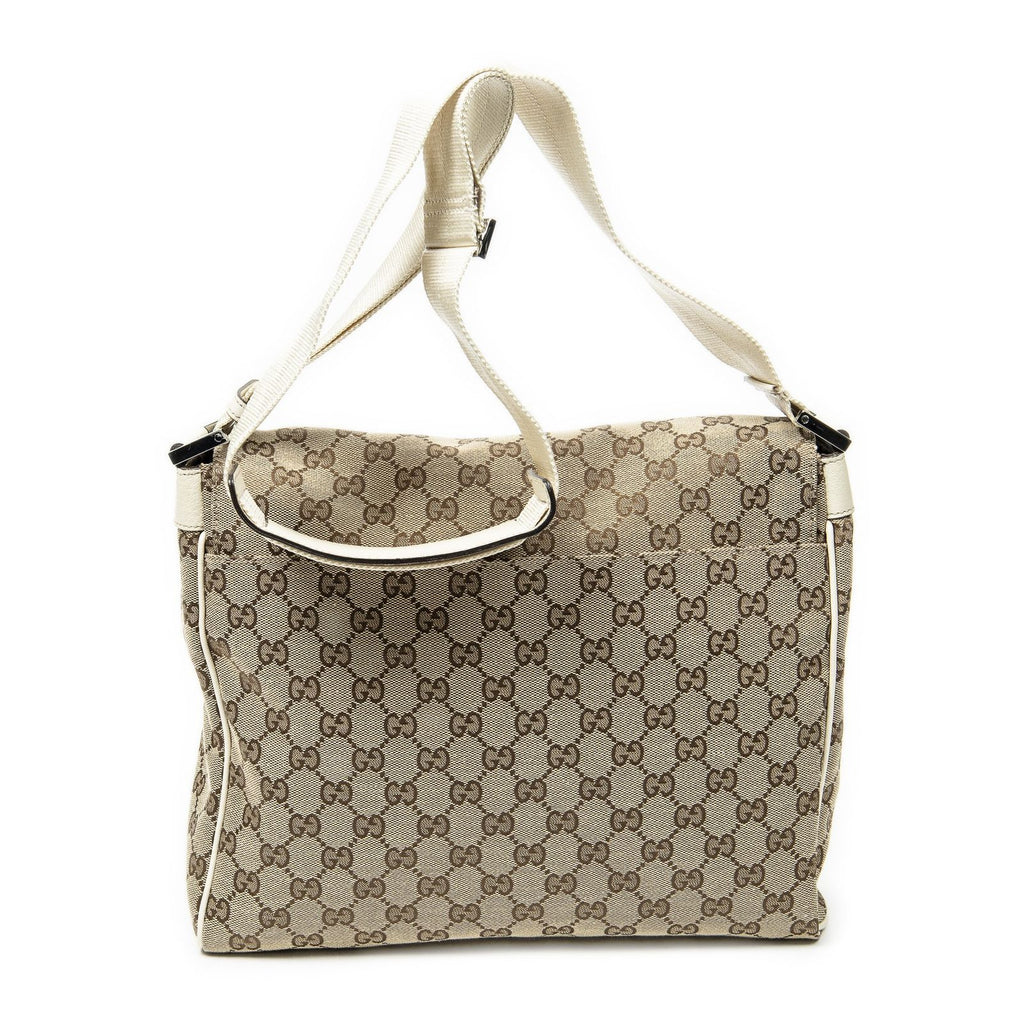 Gucci Flap Messenger Beige Ivory GG Canvas — view 5