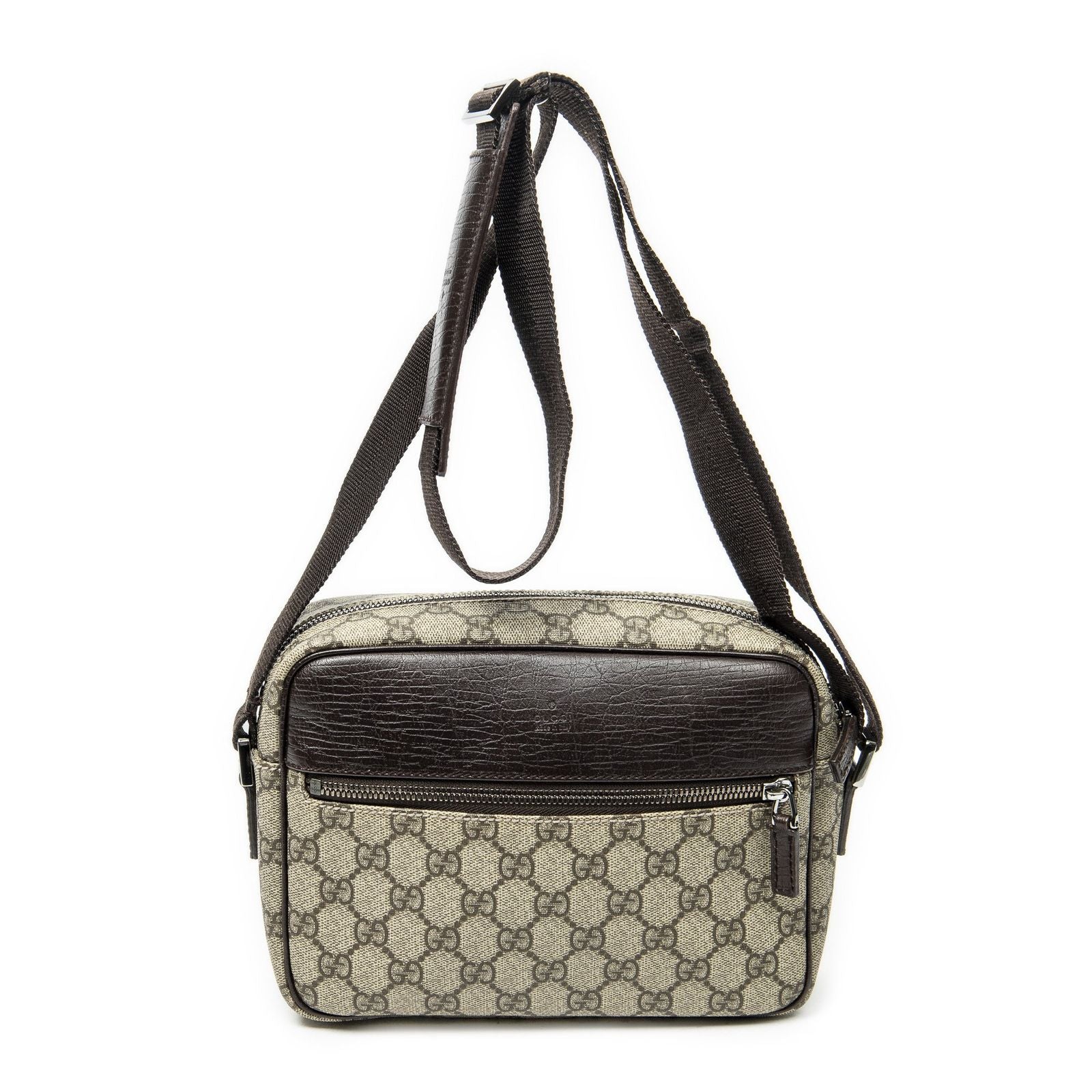 Gucci Camera Bag Beige Brown Supreme Canvas