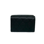 Chanel Box Card with Number 28 Quilted CC Logo Caviar Leather Trifold Wallet — view 2
