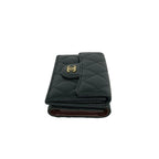 Chanel Box Card with Number 28 Quilted CC Logo Caviar Leather Trifold Wallet — view 5