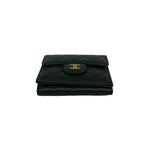 Chanel Box Card with Number 28 Quilted CC Logo Caviar Leather Trifold Wallet — view 6