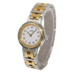Hermes Clipper Stainless Steel Gold Plated Quartz Analog Display White Dial — view 2