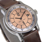 Bvlgari Solo Tempo Stainless Steel Leather Quartz Analog Display Blanc Dial — view 3