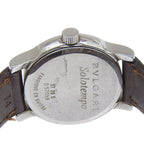 Bvlgari Solo Tempo Stainless Steel Leather Quartz Analog Display Blanc Dial — view 5