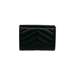 Saint Laurent Paris YSL Cassandra Logo Leather Trifold Wallet Mini Black — view 2