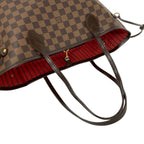 Louis Vuitton Neverfull Damier Leather Tote Shoulder Bag Brown — view 4