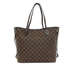 Louis Vuitton Neverfull Damier Leather Tote Shoulder Bag Brown — view 3