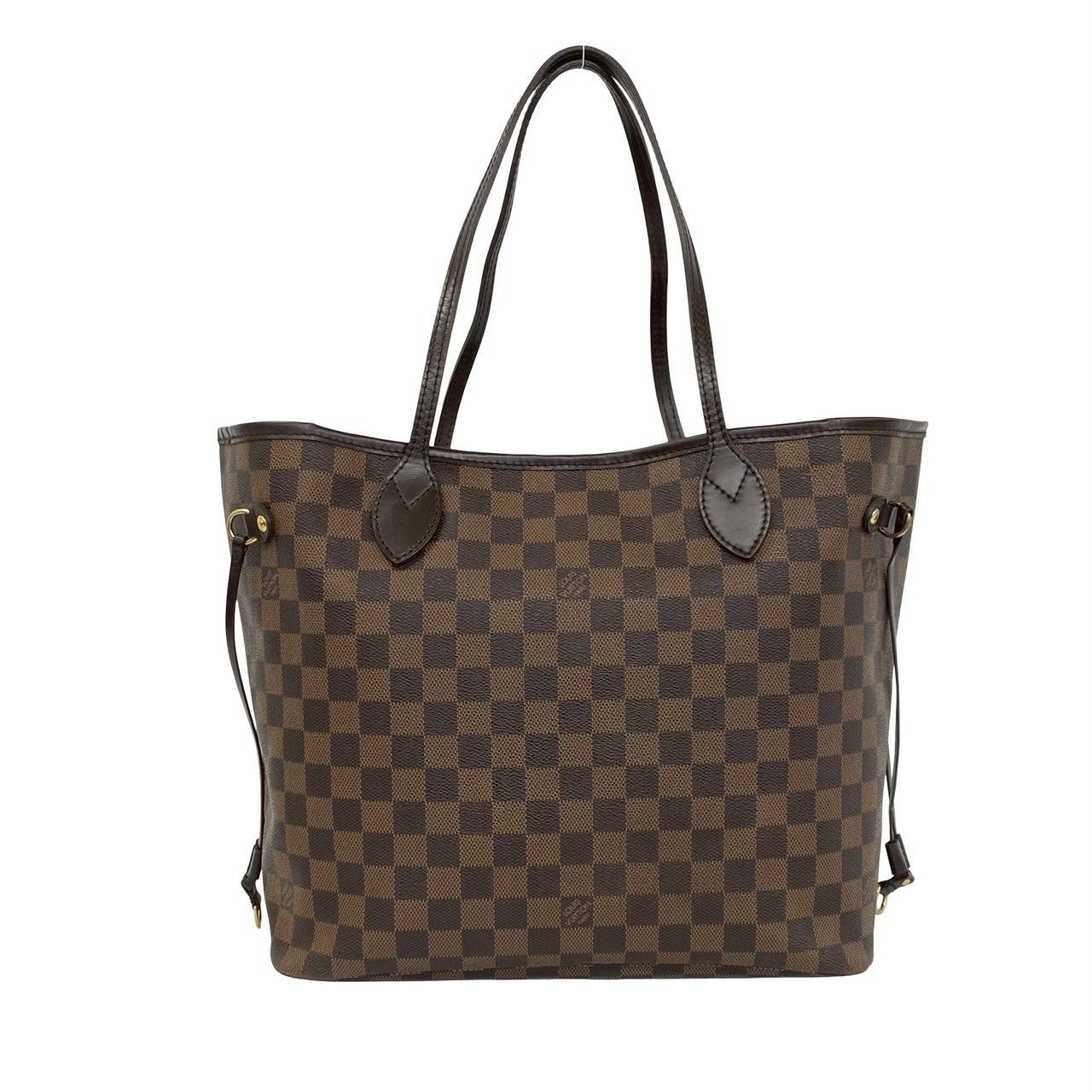 Louis Vuitton Neverfull Damier Leather Tote Shoulder Bag Brown — view 3