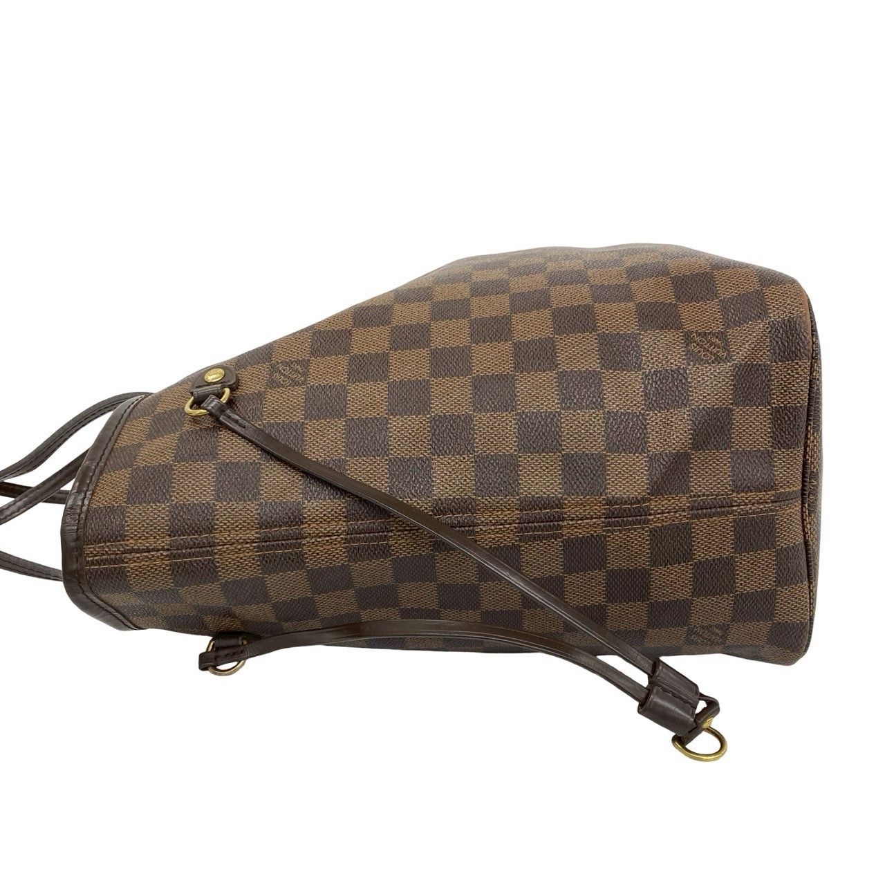 Louis Vuitton Neverfull Damier Leather Tote Shoulder Bag Brown — view 5