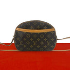 Louis Vuitton Vintage Blois Monogram Leather Mini Shoulder Bag Crossbody Brown