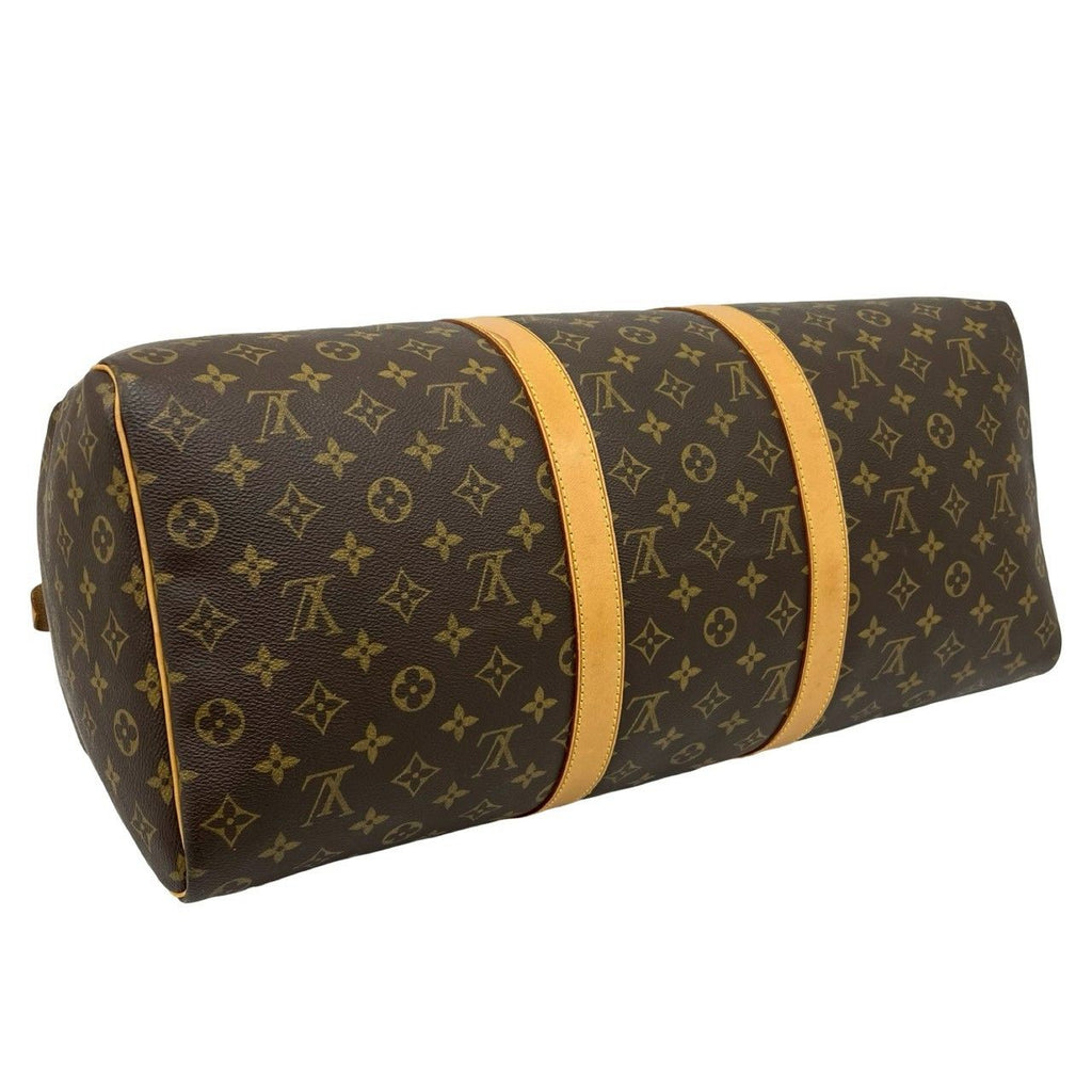 Louis Vuitton Vintage Keepall 50 Monogram Leather Boston Bag Brown — view 7