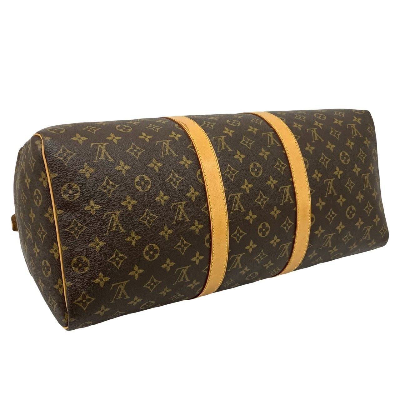 Louis Vuitton Vintage Keepall 50 Monogram Leather Boston Bag Brown — view 7