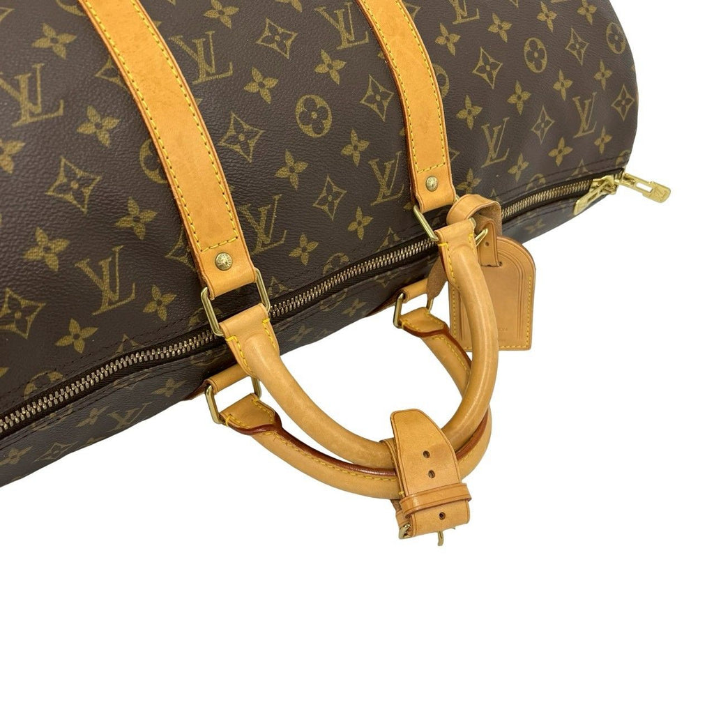 Louis Vuitton Vintage Keepall 50 Monogram Leather Boston Bag Brown — view 4