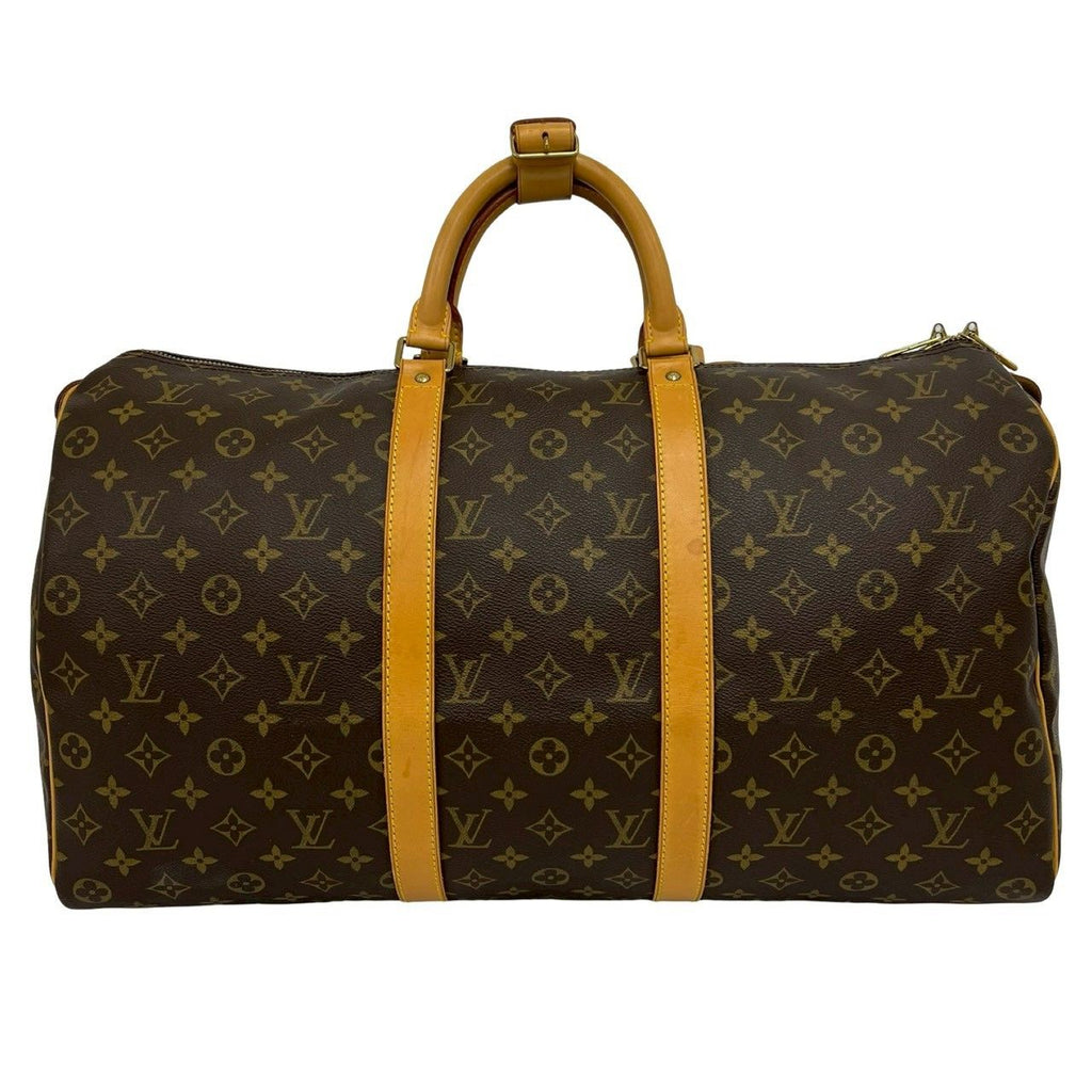 Louis Vuitton Vintage Keepall 50 Monogram Leather Boston Bag Brown — view 3