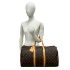 Louis Vuitton Vintage Keepall 50 Monogram Leather Boston Bag Brown — view 2