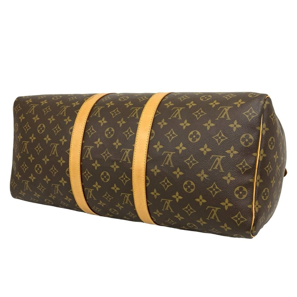 Louis Vuitton Vintage Keepall 50 Monogram Leather Boston Bag Brown — view 8