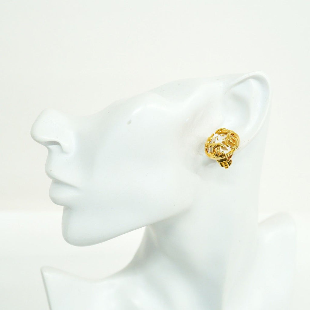 Chanel Earrings Vintage CC Logo Round — view 5