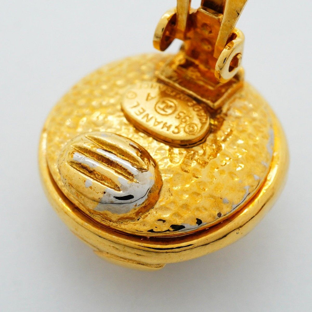 Chanel Earrings Vintage CC Logo Round — view 6