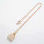 Hermes Necklace Amulet Birkin 18k Pink Gold Diamond — view 3