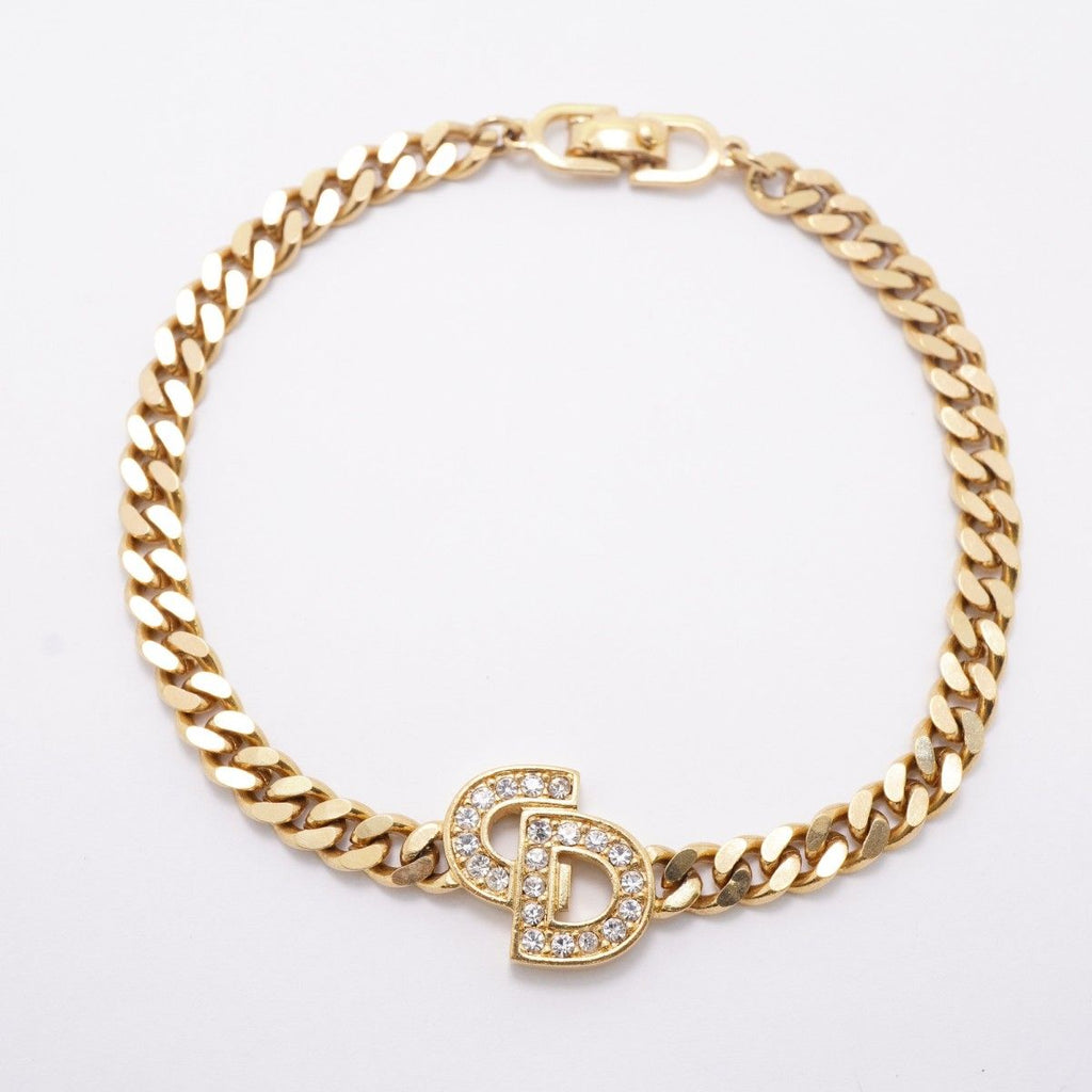 Dior Bracelet CD Logo Gold Plated Rhinestone — view 3