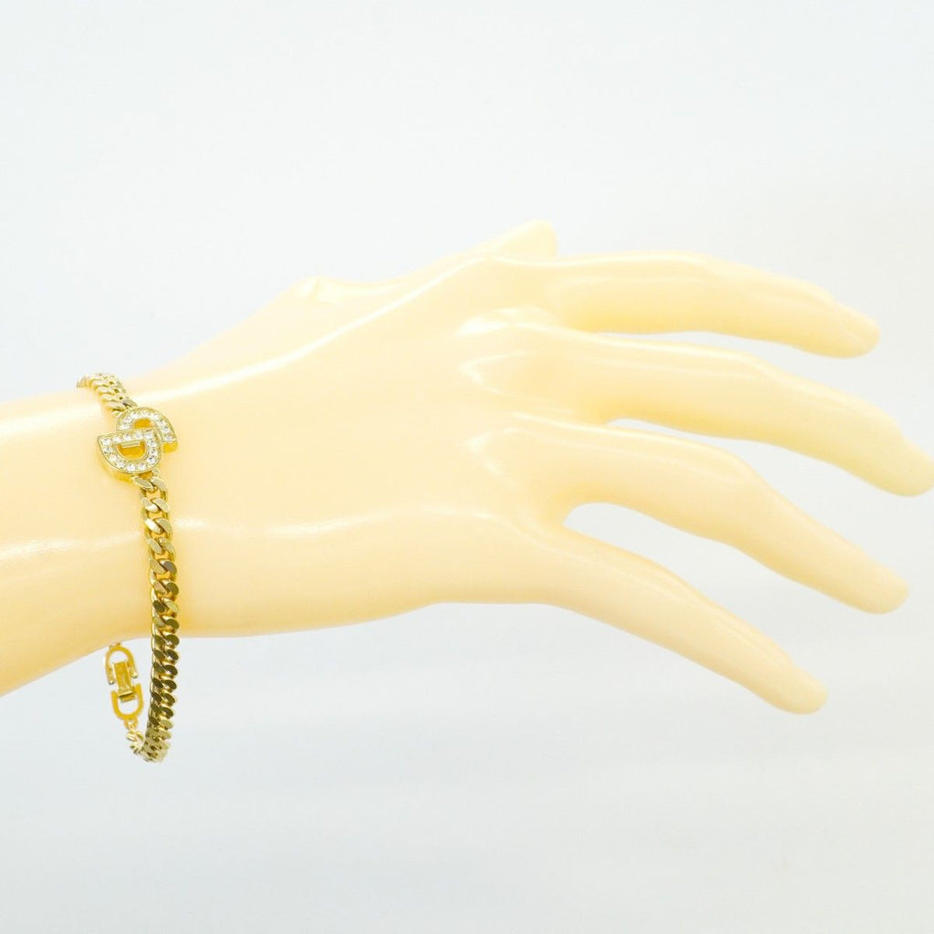 Dior Bracelet CD Logo Gold Plated Rhinestone — view 8