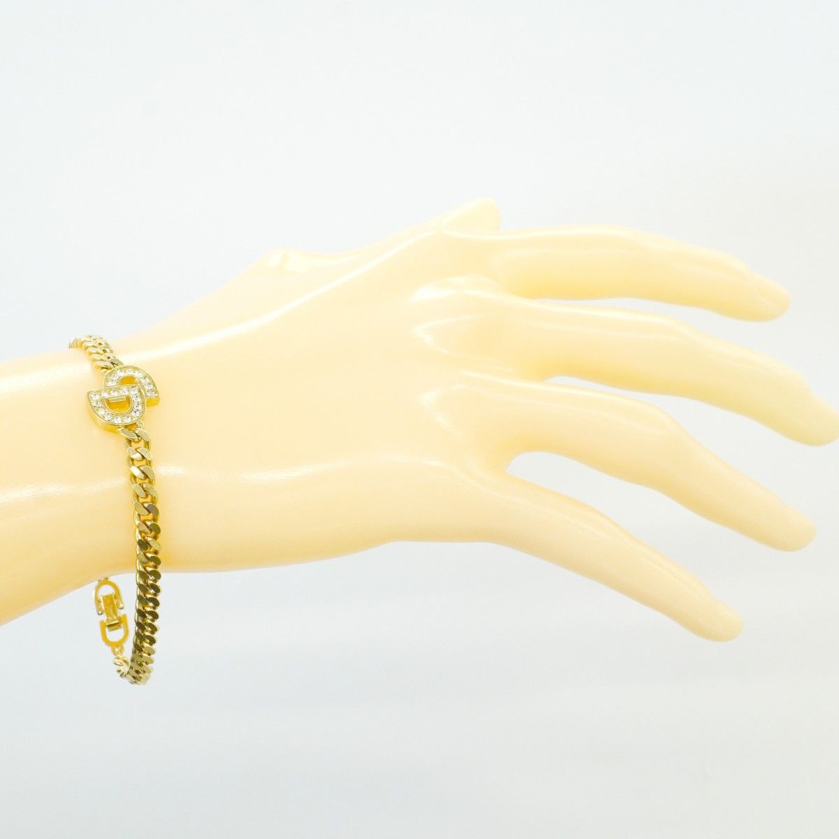 Dior Bracelet CD Logo Gold Plated Rhinestone — view 8